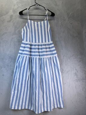 Universal Thread Dress Size Small Blue Striped Midi Sundress Spring